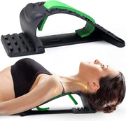 🛋️ 4-Level Adjustable Back Stretcher – Lumbar & Cervical Spine Support, Magnetic Therapy Massager for Pain Relief, Yoga & Fitness